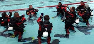 scuba diving equipment for water rescue and dive rescue trainer programs