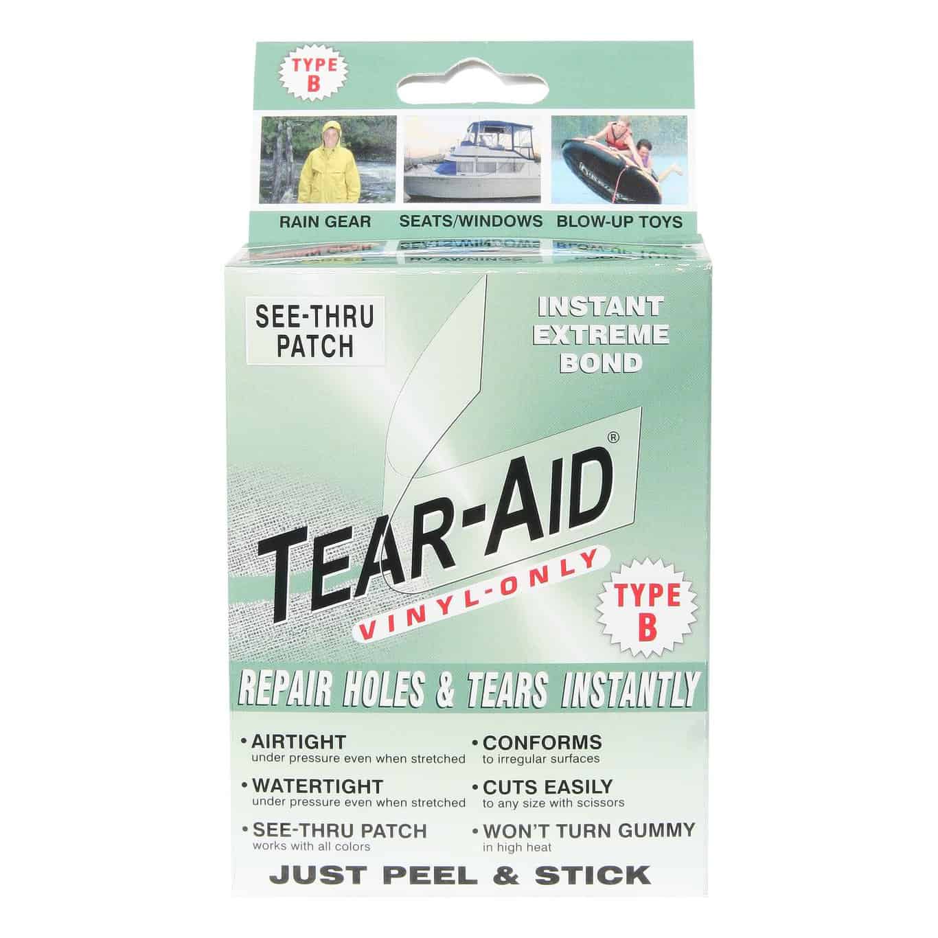 Kit De Réparation Tear-Aid Type B - Pour Matériaux En Vinyle, Patchs Résistants Et Adhésifs